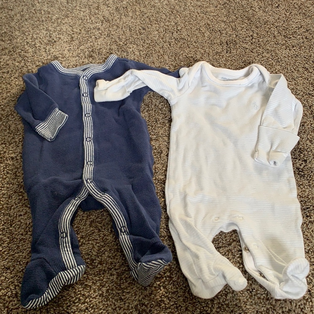 0-3 month footie pajamas